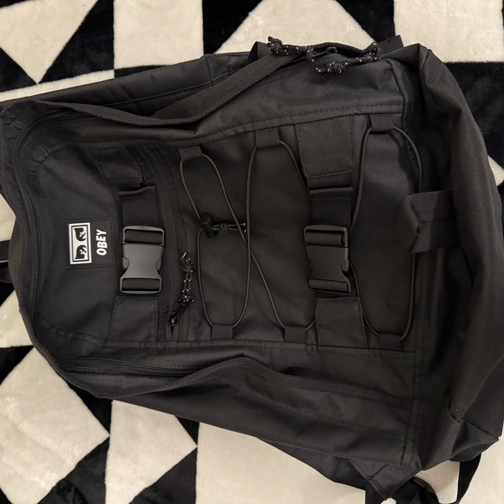 Obey Black skateboard backpack